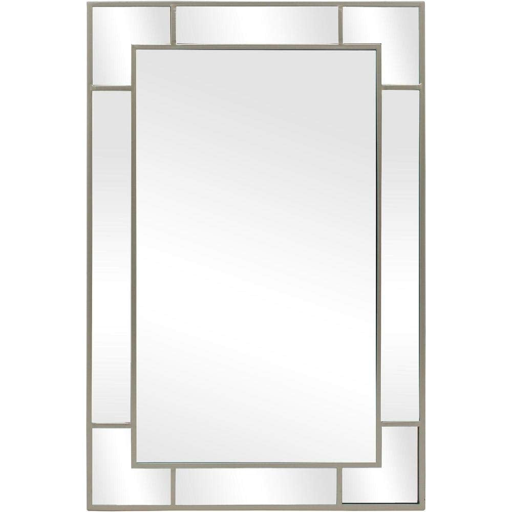 StyleWell Medium Rectangle Champagne Classic Accent Mirror (36 in. H x 24 in. W)