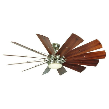 Home Decorators Collection Trudeau 60 in. LED Brushed Nickel Ceiling Fan