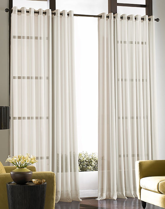 Soho Voile Lightweight Sheer Grommet Long Length Curtain Panel