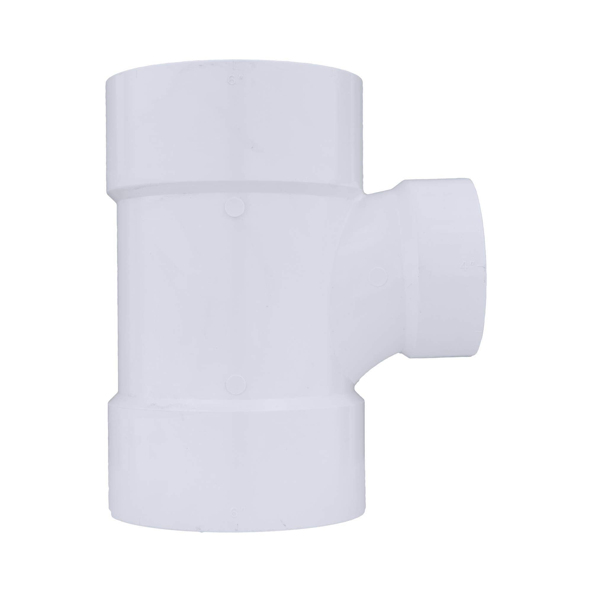 CHARLOTTE PIPE 6 x 6 x 4 DWV SANITARY TEE REDUCING DWV (DRAIN, WASTE AND VENT) (1 Unit Piece)