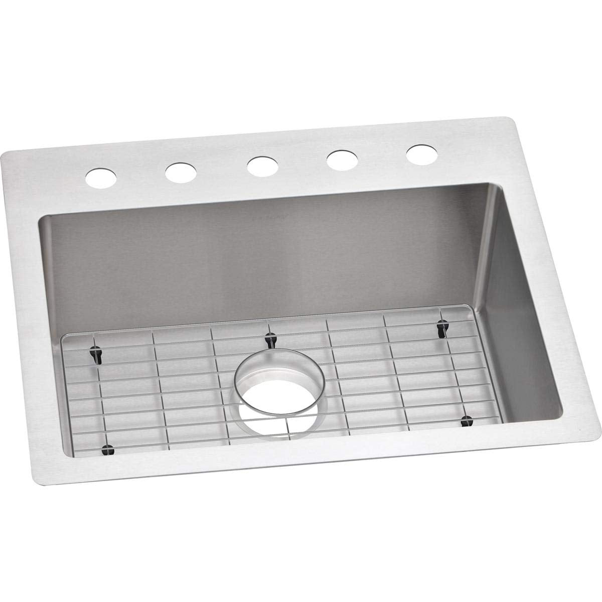 Elkay Crosstown ECTSR25229TBG5 Single Bowl Dual Mount Stainless Steel Sink Kit