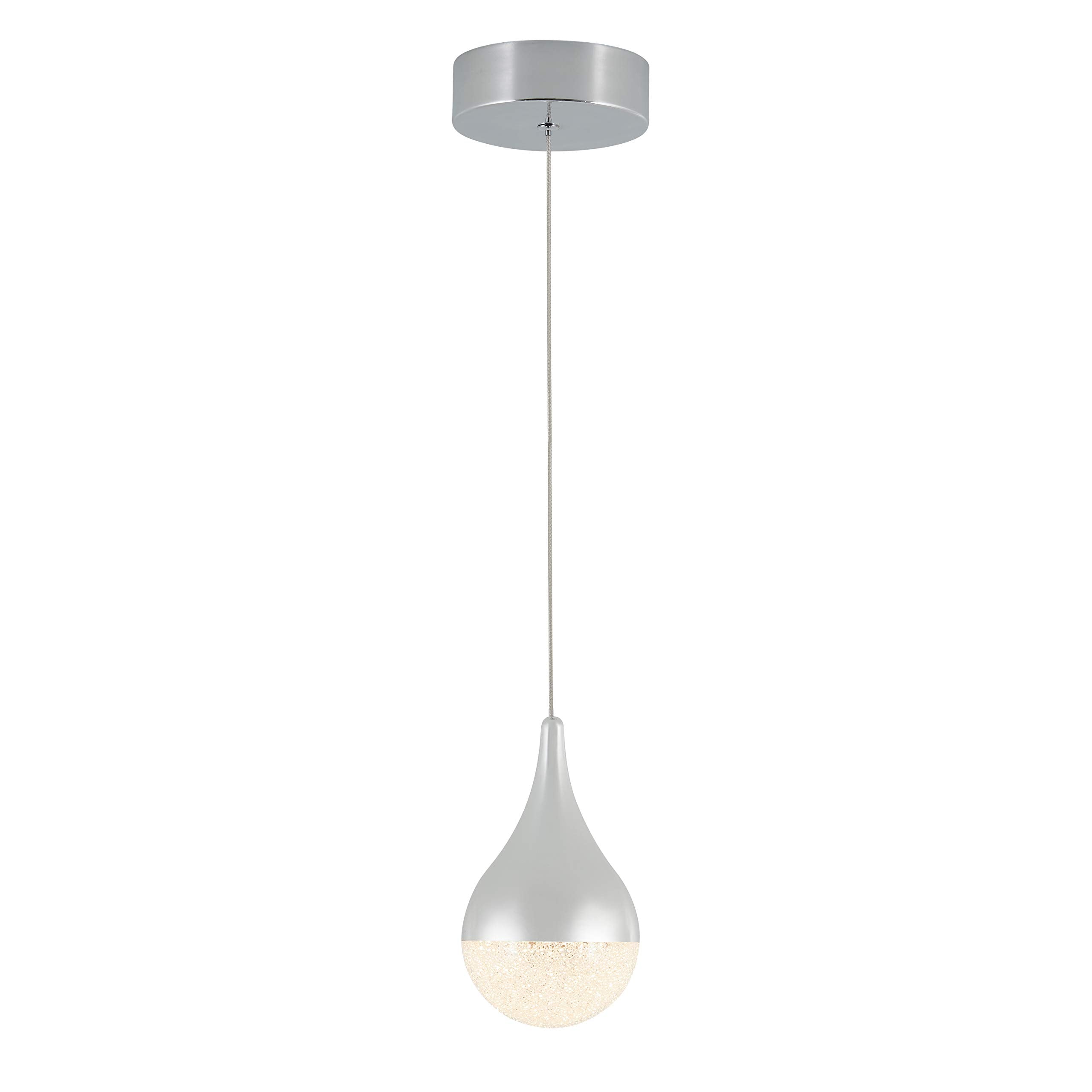 Artika PDT-1GL-RN Glitzer 1-LED Integrated Pendant, 1-Light, Silver