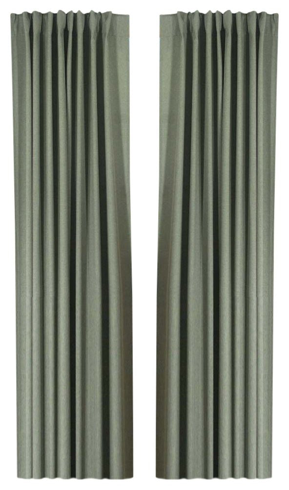 Ricardo Glasgow Texture Tailored Curtain Panel, Spanish Moss, 56 X 63 Long