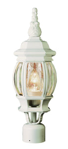 Bel Air Lighting TG4060 WH Traditional One Postmount Lantern Outdoor-Post-Lights, White