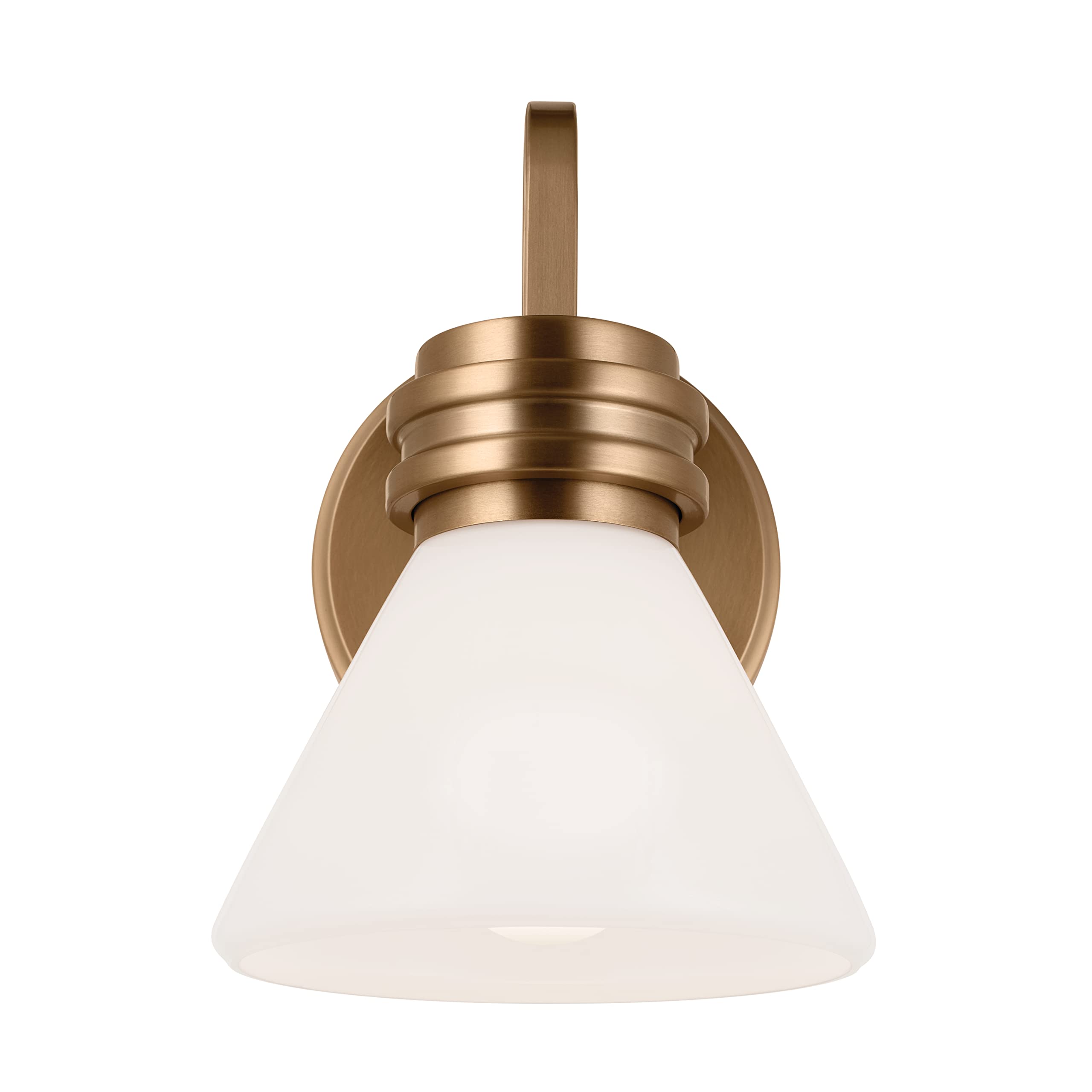 Kichler Farum 9.5 Inch 1 Light Wall Sconce with Opal Glass in Champagne Bronze