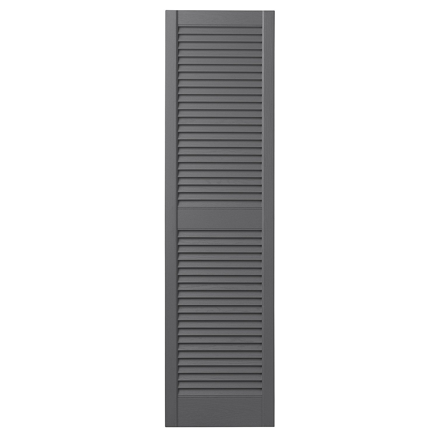 Ply Gem Shutters and Accents VINLV1551 16 Louvered Shutter, 15", Gray