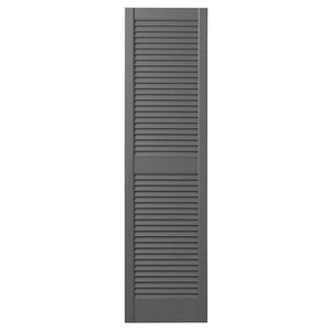 Ply Gem Shutters and Accents VINLV1547 16 Louvered Shutter, 15", Gray