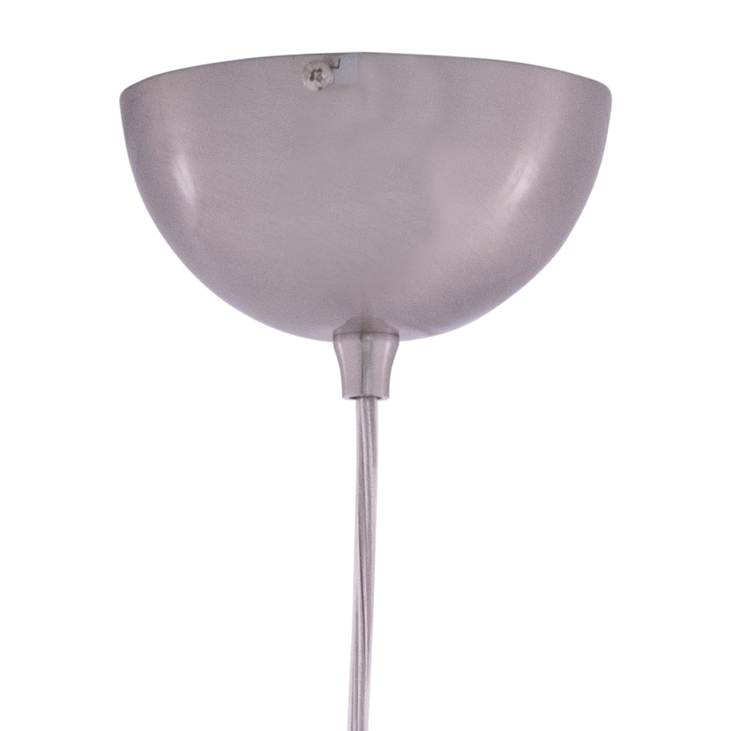 VAXCEL Milano Satin Nickel Mini Pendant Ceiling Light White Glass