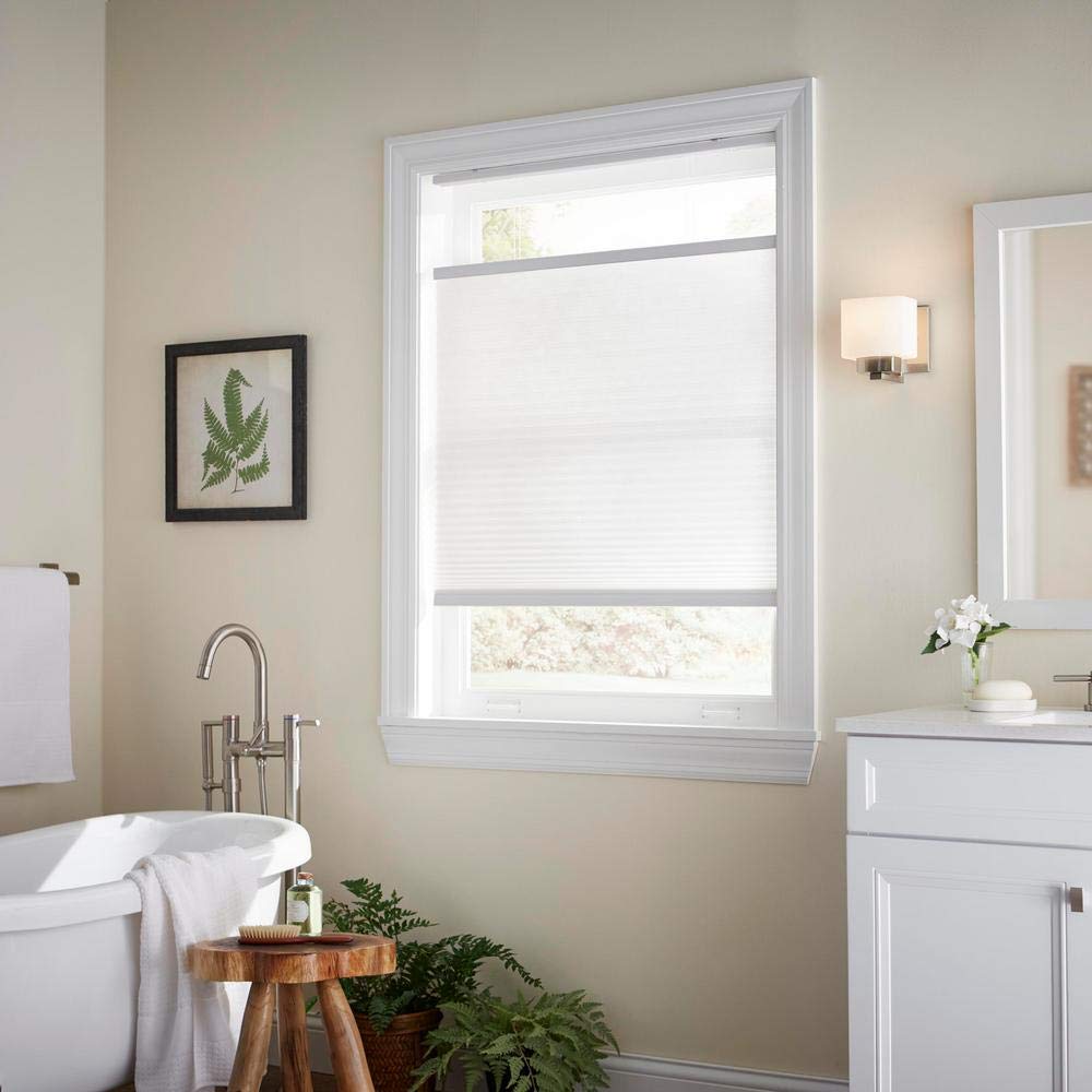 Cut-to-Width Snow Drift 9/16 in.Top-Down Bottom-Up Cordless Cellular Shade - 23 in. W x 72 in. L