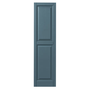 Ply Gem Shutters and Accents VINRP1567 BLU Raised Panel Shutter, 15", Coastal Blue