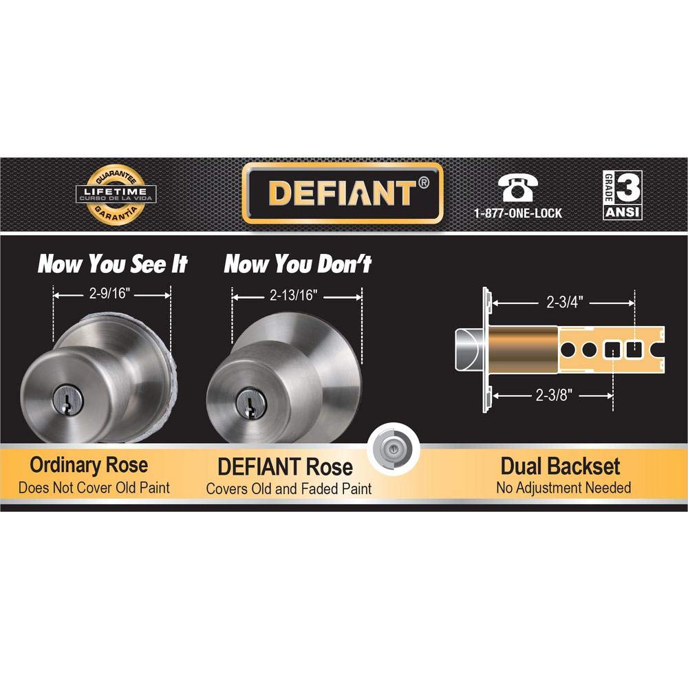 Brandywine Stainless Steel Bed and Bath Door Knob Contractor Pack (6-Piece)