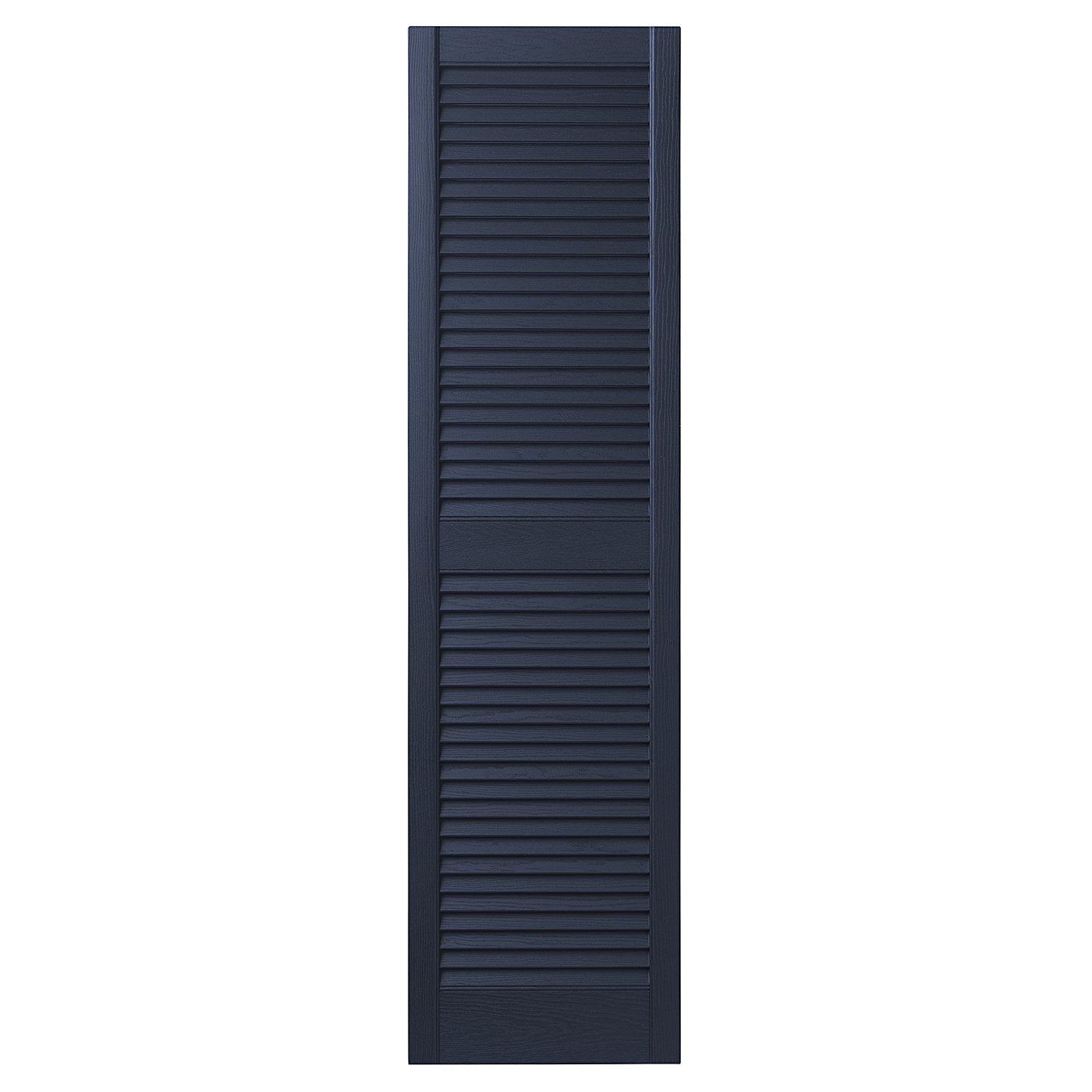 Ply Gem Shutters and Accents VINLV1559 95 Louvered Shutter, 15", Dark Navy