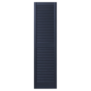 Ply Gem Shutters and Accents VINLV1559 95 Louvered Shutter, 15", Dark Navy