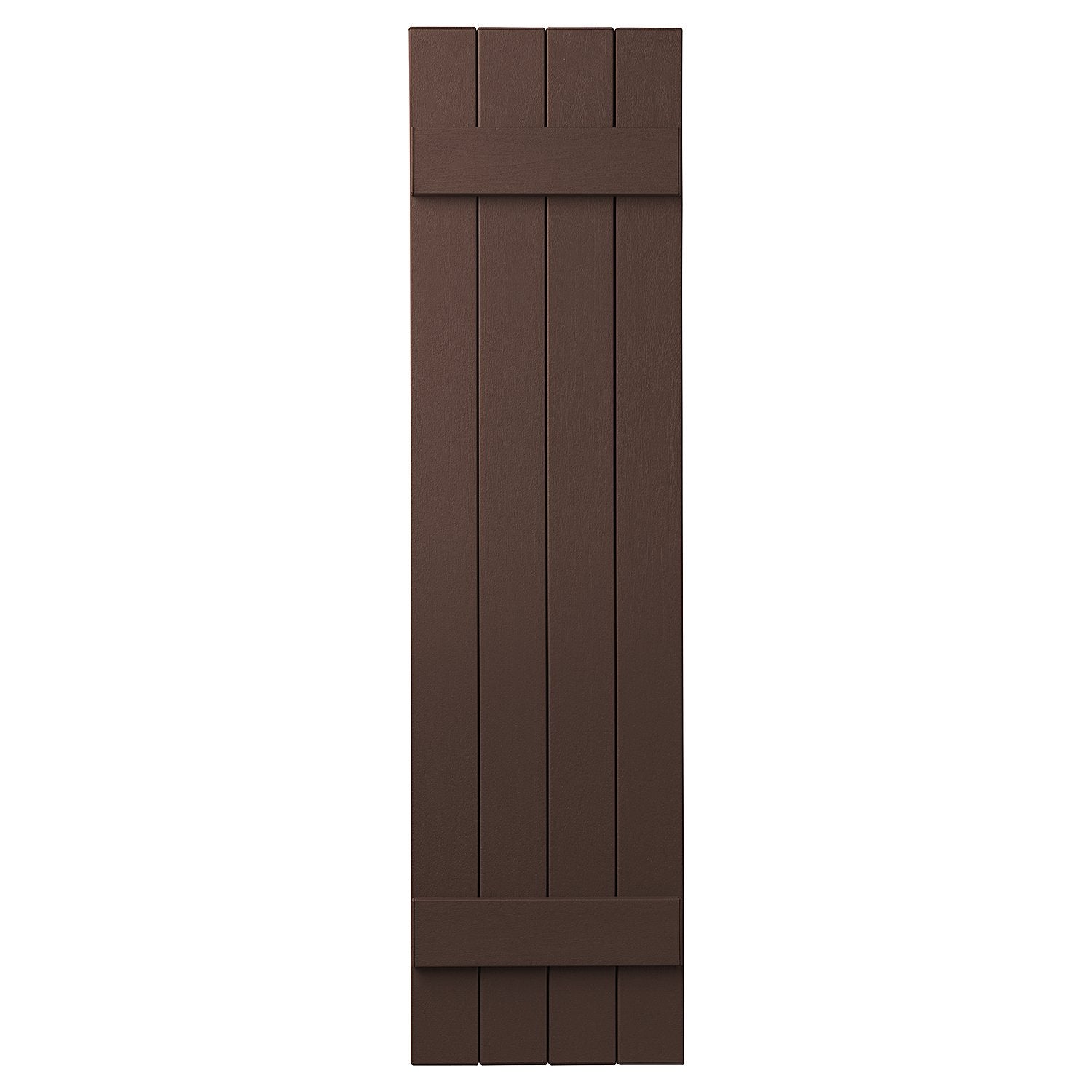 Ply Gem Shutters and Accents VIN4C1547 59 4 Board Closed Board & Batten Shutter, Brown