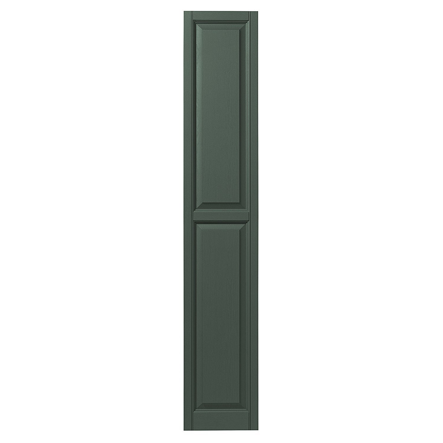 Ply Gem Shutters and Accents VINRP1581 55 Raised Panel Shutter, 15", Green