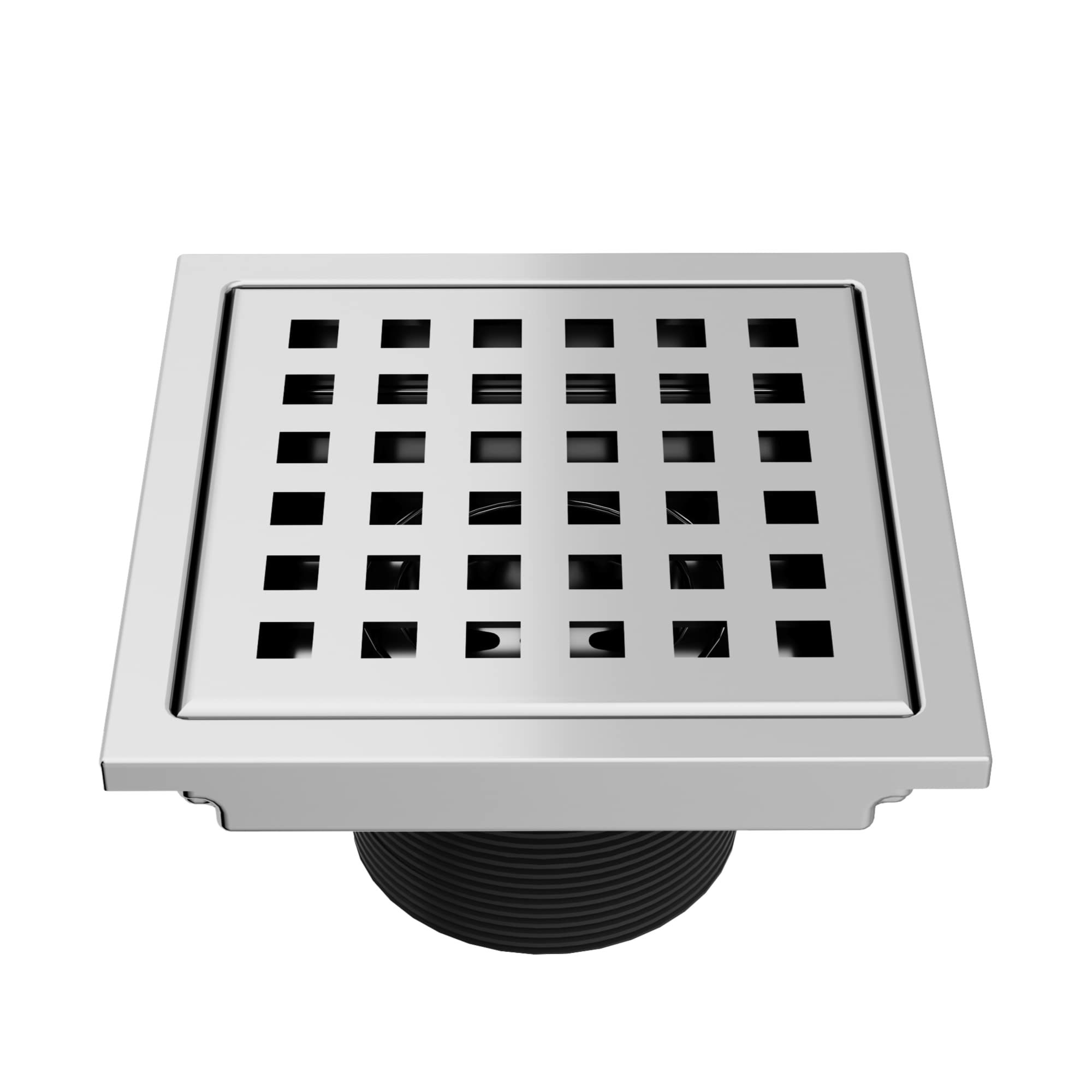 VIGO Elan 4.38 in. W x 4.38 in. L Square Shower Drain in Chrome - VG07004CH