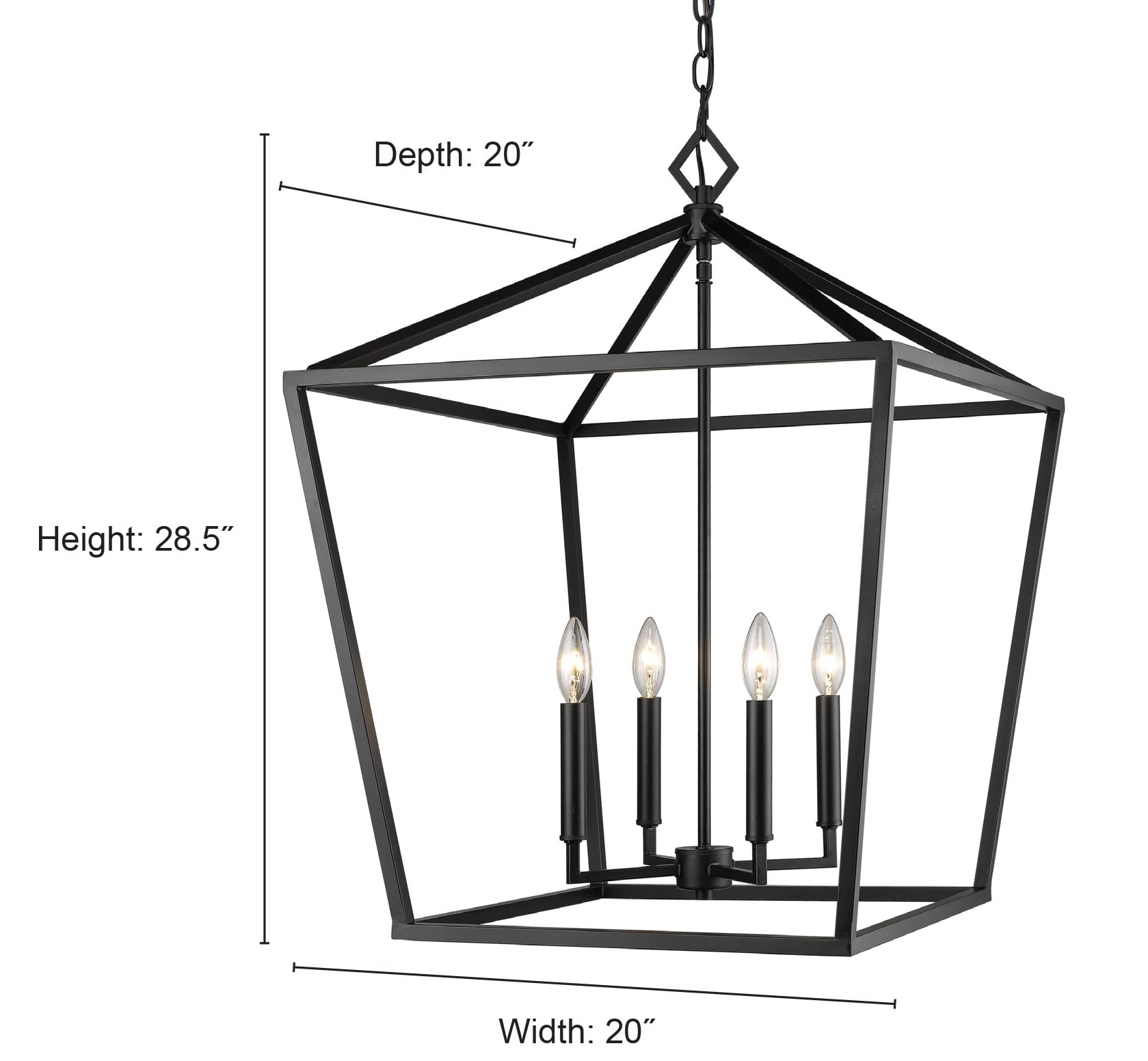 Millennium 3254-VG Four Light Pendant, Gold, Champ, Gld Leaf