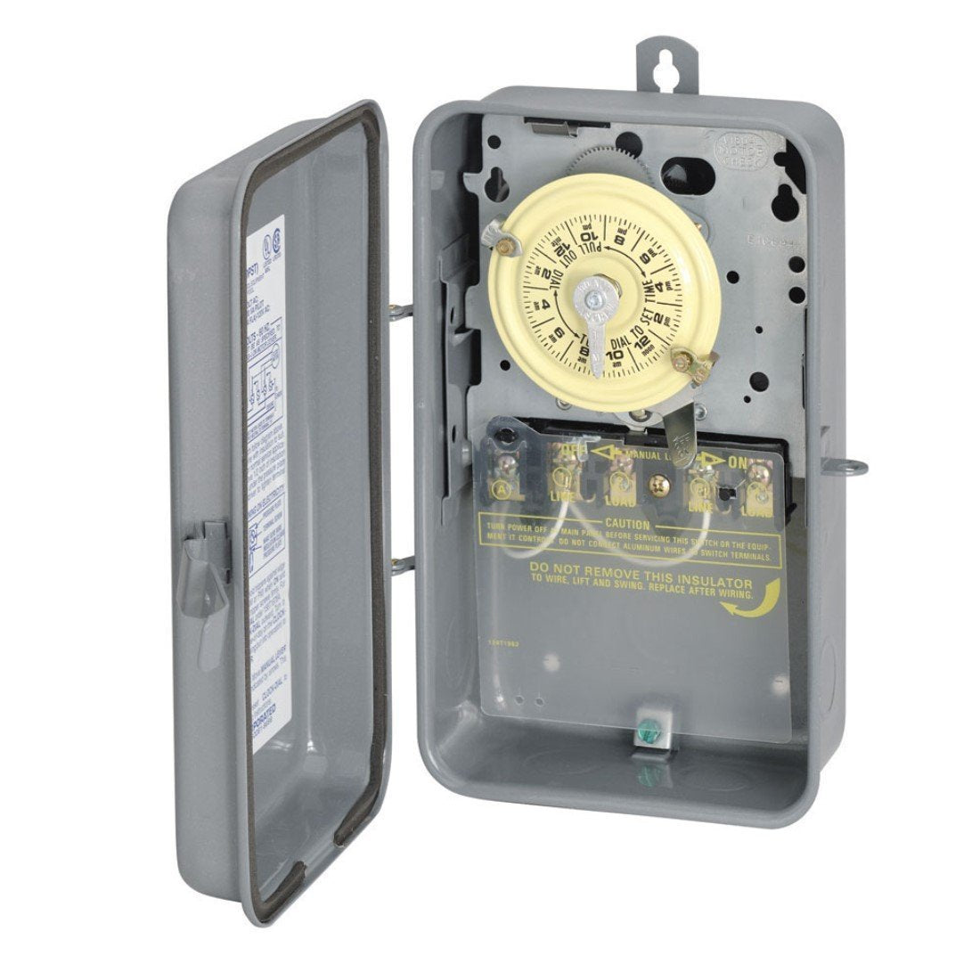 Intermatic T104R 208-277-Volt DPST 24 Hour Mechanical Time Switch with Outdoor Case