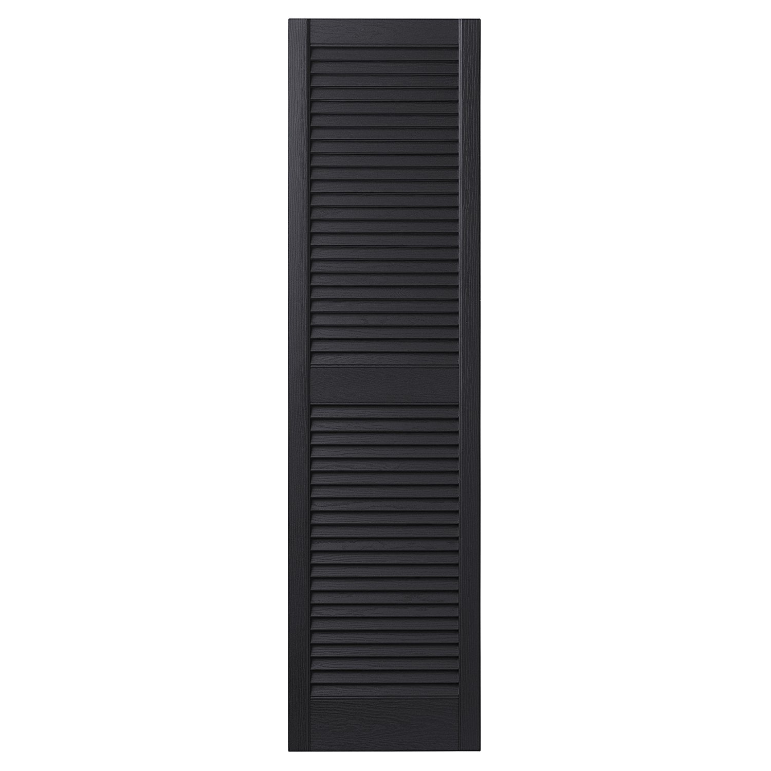 Ply Gem Shutters and Accents VINLV1255 33 Louvered Shutter, 12", Black