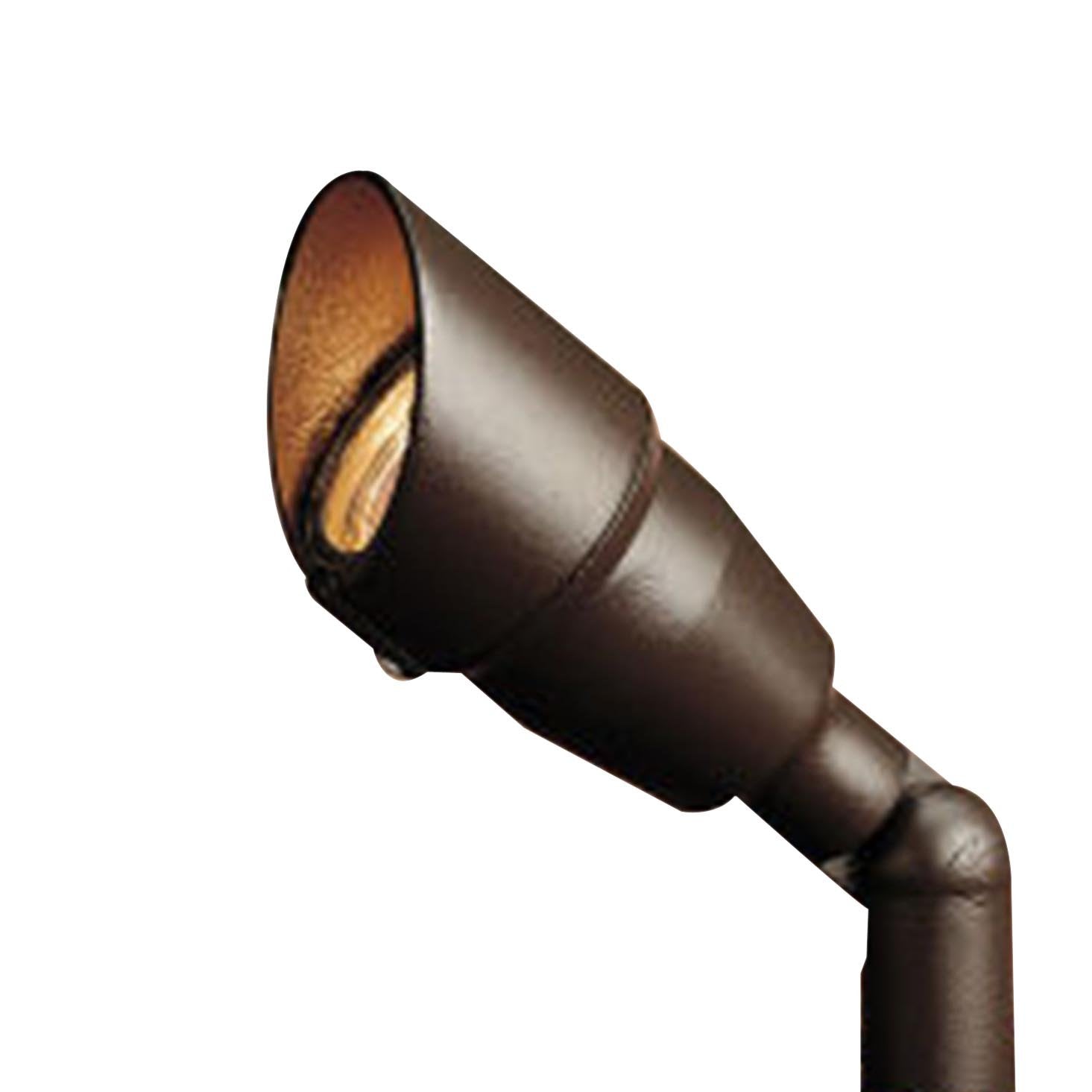 Kichler 7.5" Outdoor Accent Light in Textured Architectural Bronze, 12V LED Adjustable Spotlight, (7.5" L x 3" H),, 15374AZT