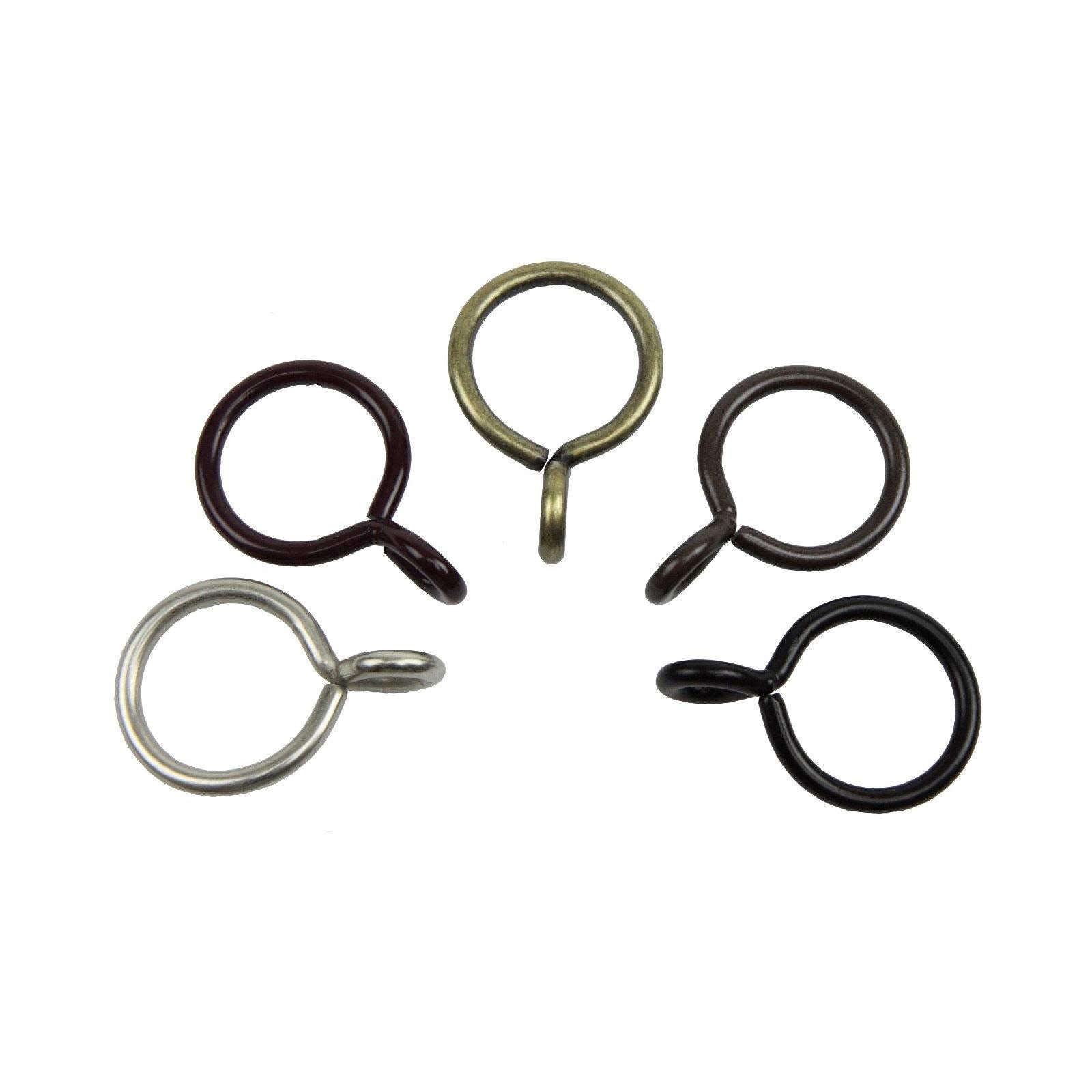 Rod Desyne 10 Count Eyelet Curtain Rings, Black