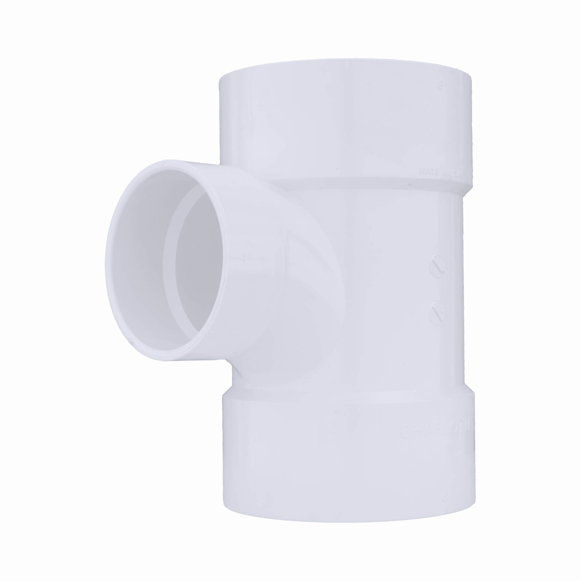 CHARLOTTE PIPE 6 x 6 x 4 DWV SANITARY TEE REDUCING DWV (DRAIN, WASTE AND VENT) (1 Unit Piece)