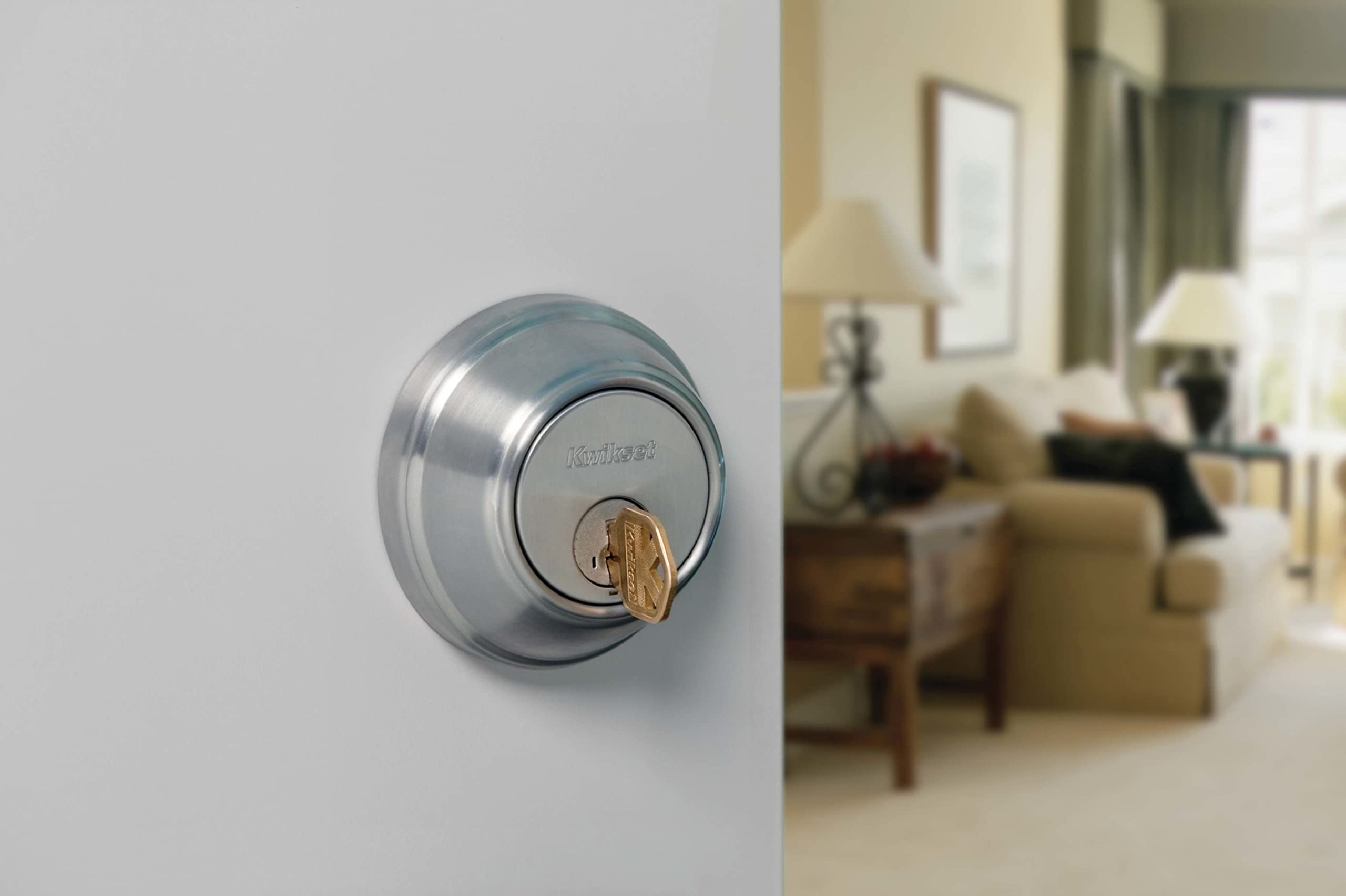 Kwikset 665-S Double Cylinder Deadbolt with SmartKey from The 660 Series - Satin Nickel