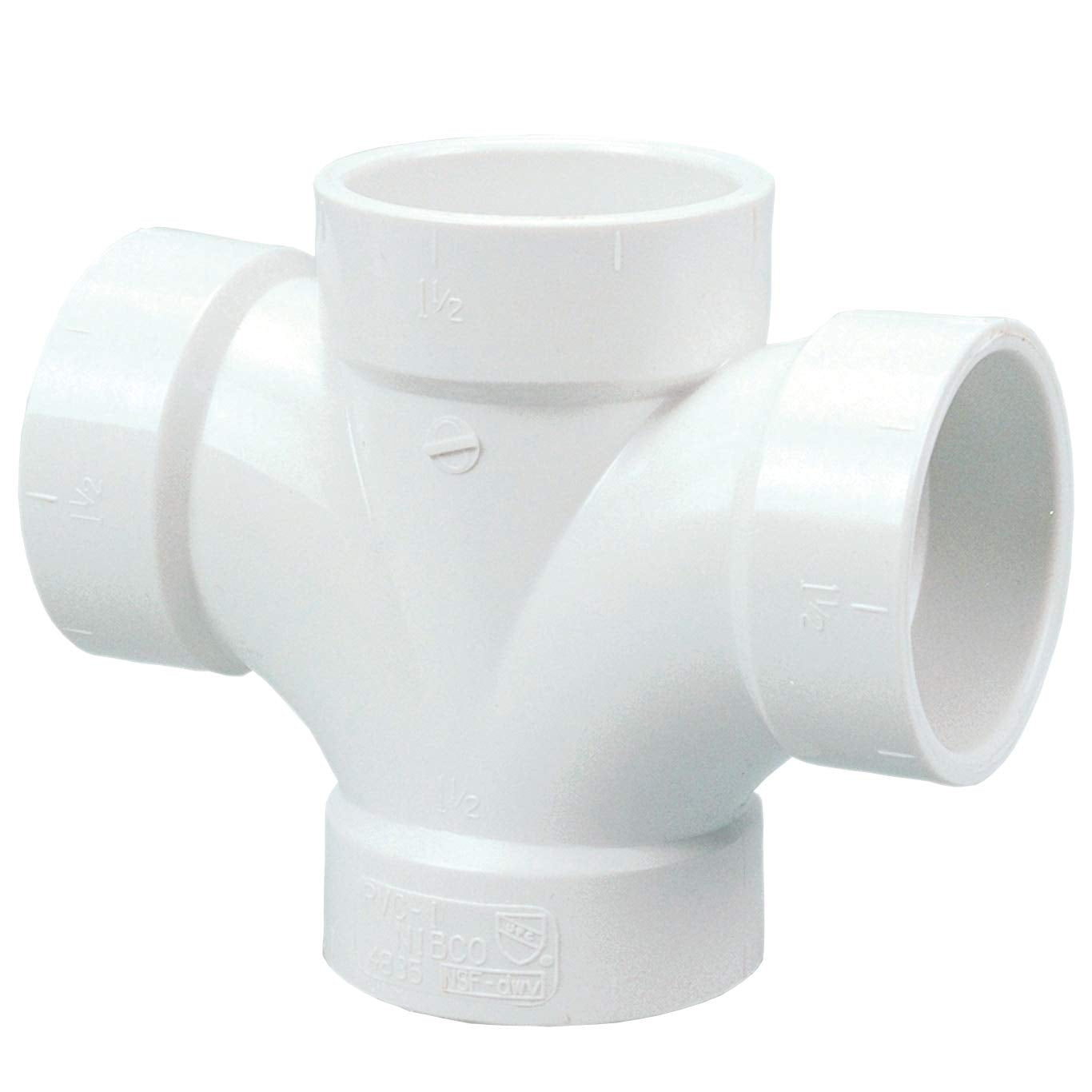 NIBCO 4835 4 HXHXHXH Double Sanitary TEE PVC