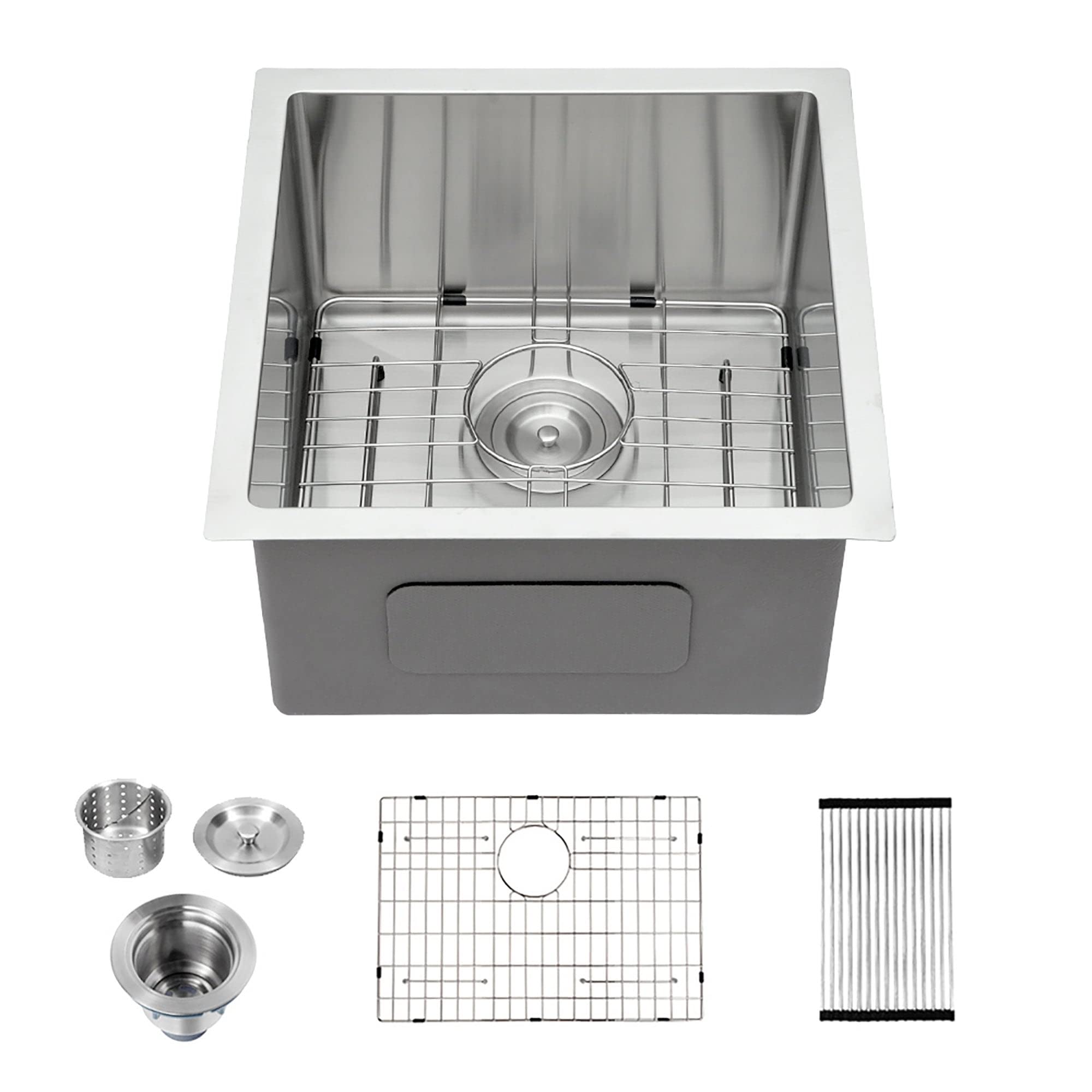 Undermount Deep Single Bowl 16 Gauge Stainless Steel Kitchen Sink 13x15x9