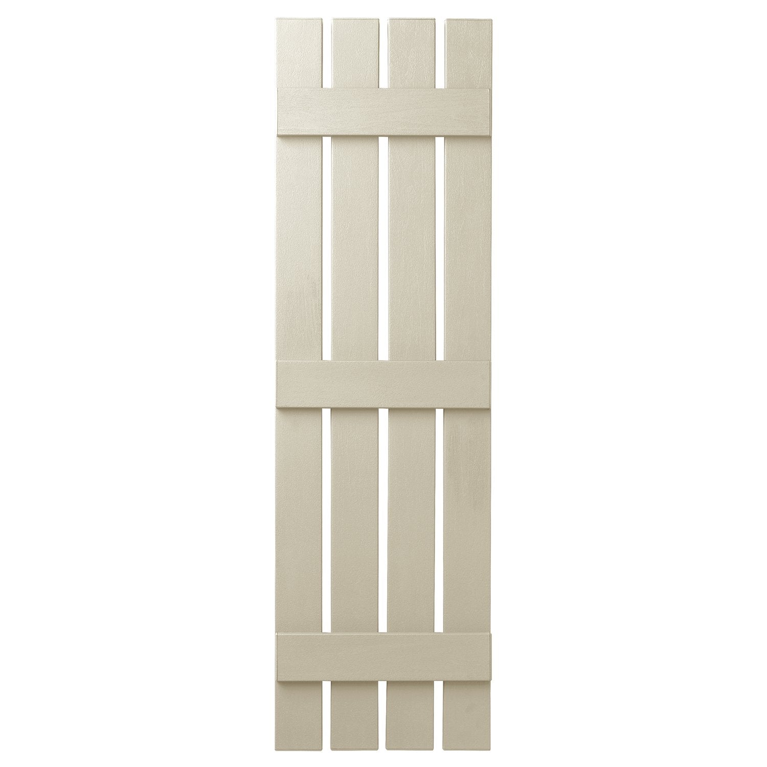 Ply Gem Shutters and Accents VIN401659 CRM 4 Board Open Board & Batten Shutter, Sand Dollar