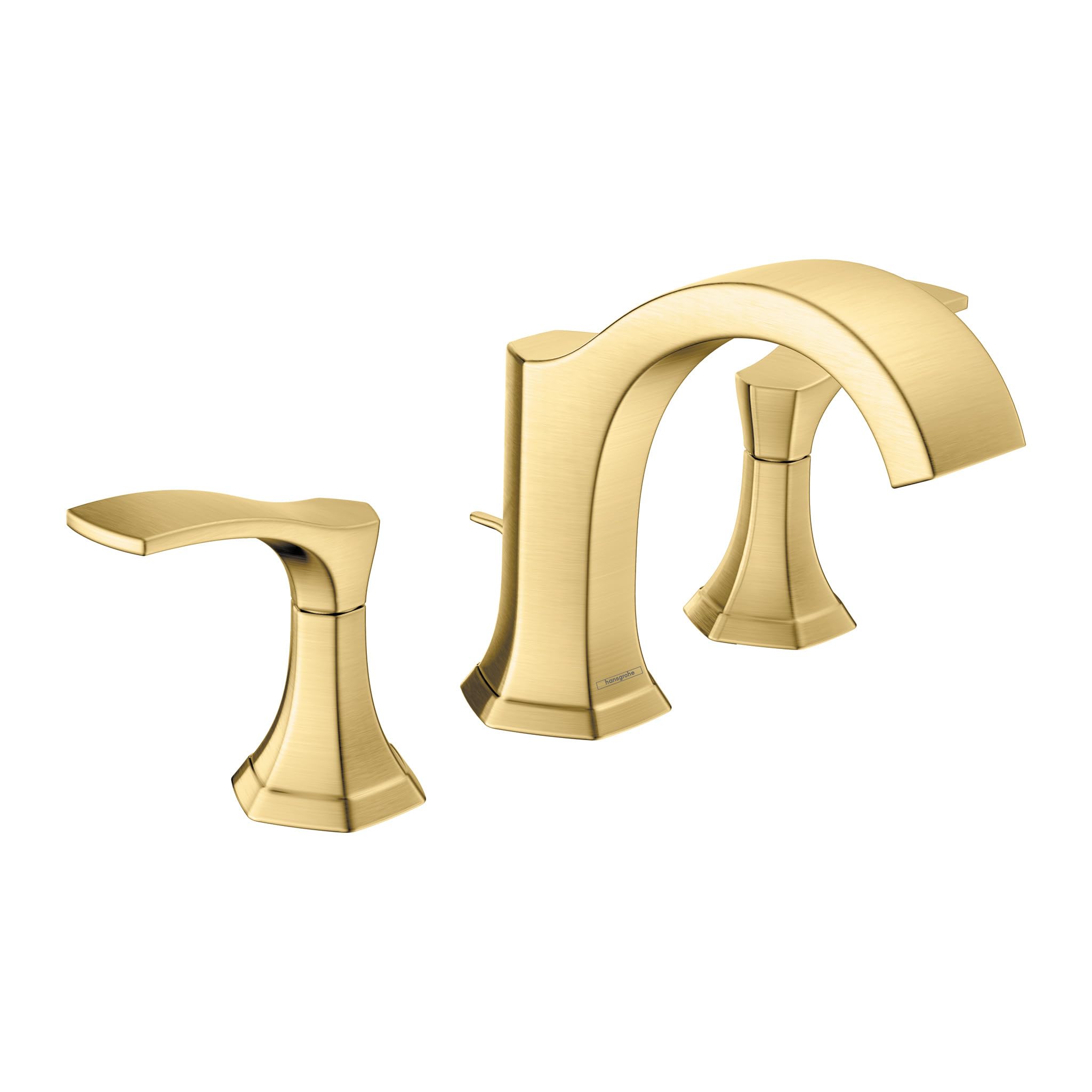 hansgrohe Locarno Transitional Ribbon Spray 2-Handle 3 6-inch Tall Bathroom Sink Faucet in Brushed Gold Optic, 04813250