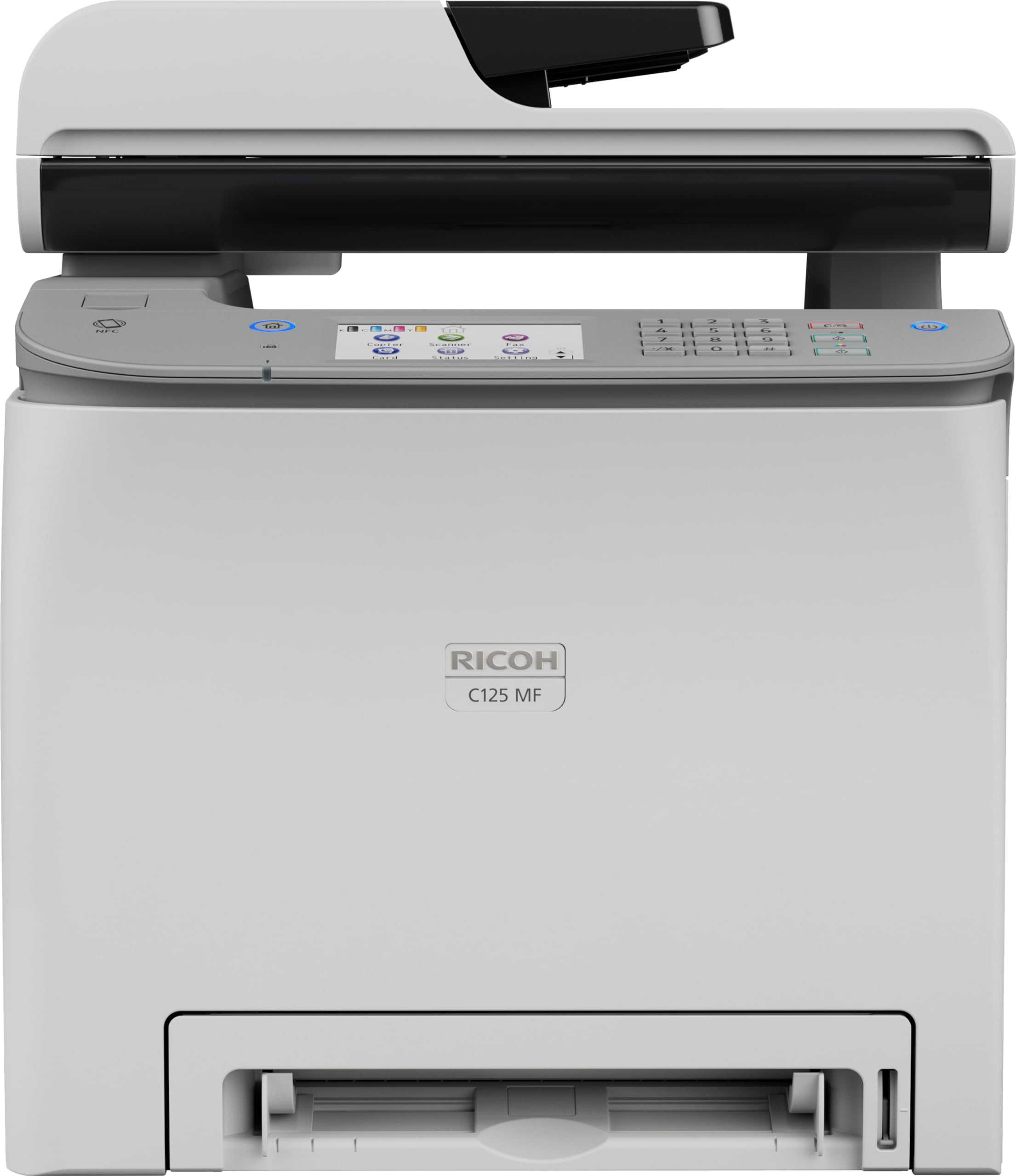 RICOH C125 MF Color Laser All-in-One Printer | 26ppm | Multifunction Copy Scan Fax | Secure Wireless | Touchscreen | Easy Change Toner | WiFi, AirPrint, Mopria, Ethernet, USB | Duplex Printing