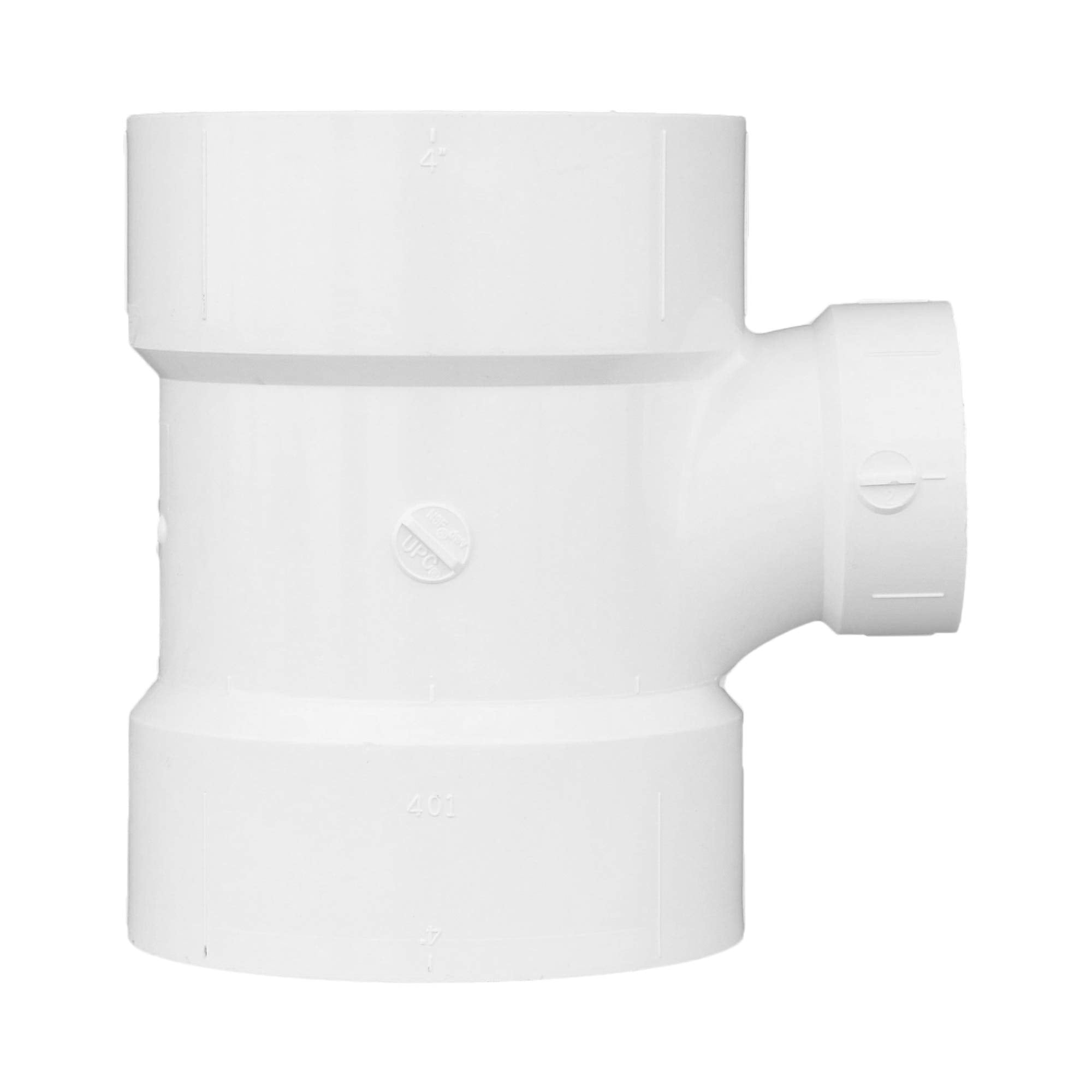 CHARLOTTE PIPE 4 x 4 x 2 DWV Sanitary TEE REDUCING DWV (Drain, Waste and Vent) (1 Unit Piece)