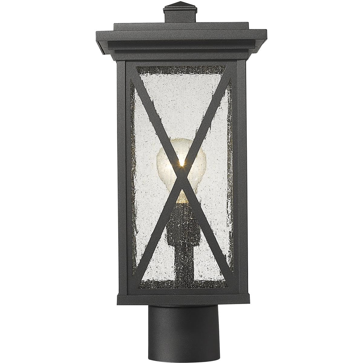 Z-Lite 1 Light Outdoor Post Mount Fixture 583PHMR-BK, Black