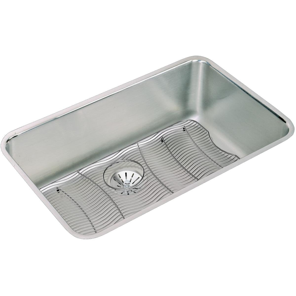 Elkay ELUH281610PDBG Lustertone Classic Single Bowl Undermount Stainless Steel Sink Kit with Perfect Drain