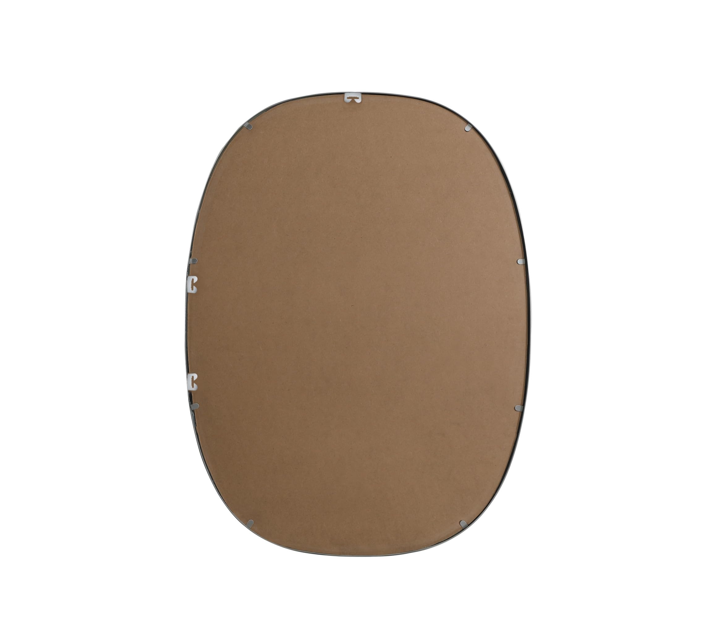 Elegant Decor Brynn 30x40 Oval Modern MDF Wood/Iron Mirror in Brass