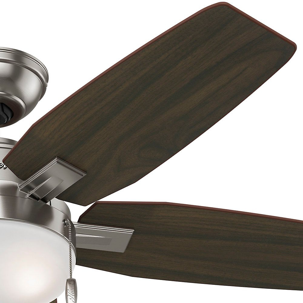 Hunter 59212 Antero LED Indoor Brushed Nickel Ceiling Fan with Light 46 in