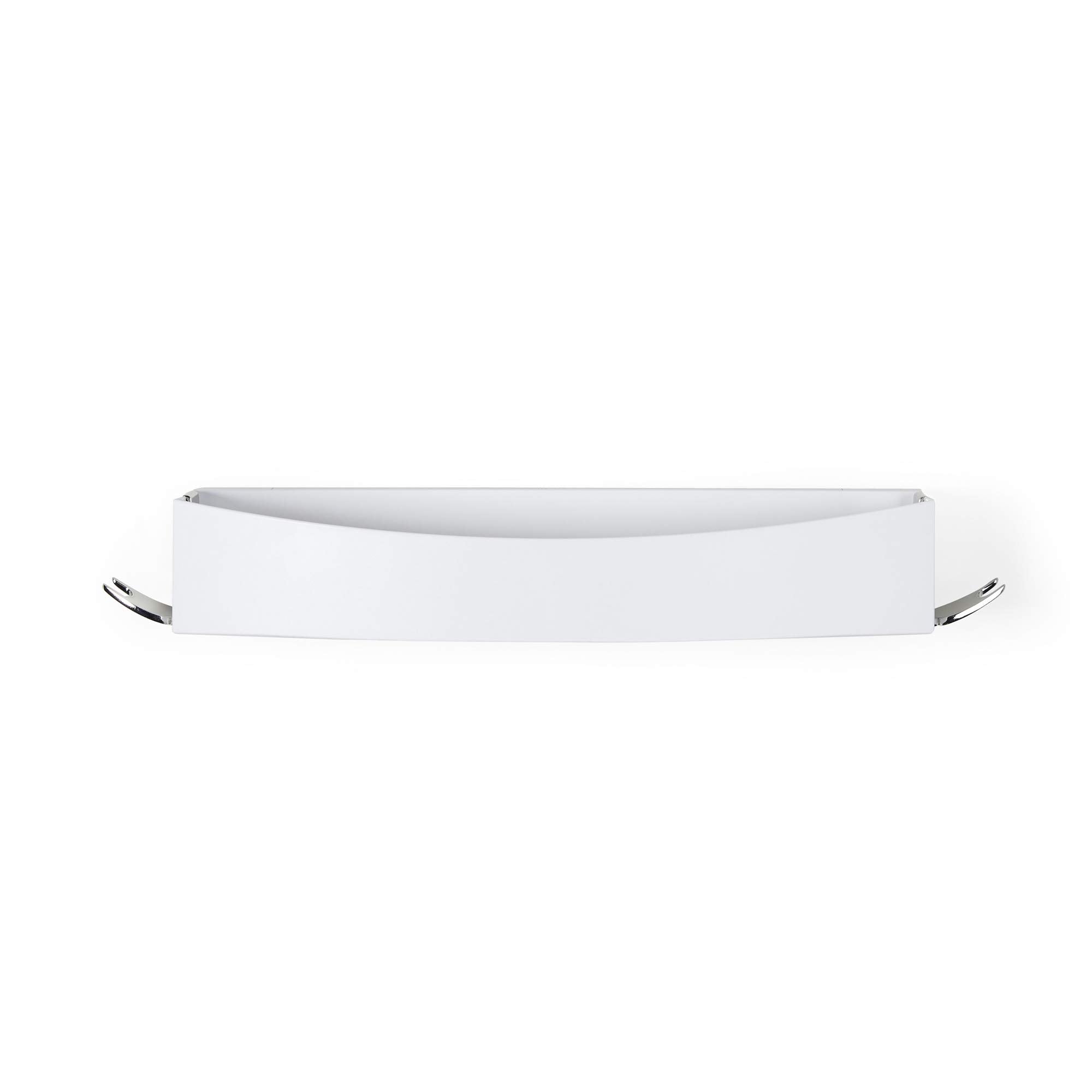 Better Living Products Clever Flip Shelf, Shower Storage Organizer, White and Chrome, 16.88" x 4" x 2.88"