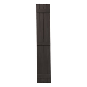 Ply Gem Shutters and Accents VIN4C1575 59 4 Board Closed Board & Batten Shutter, Brown