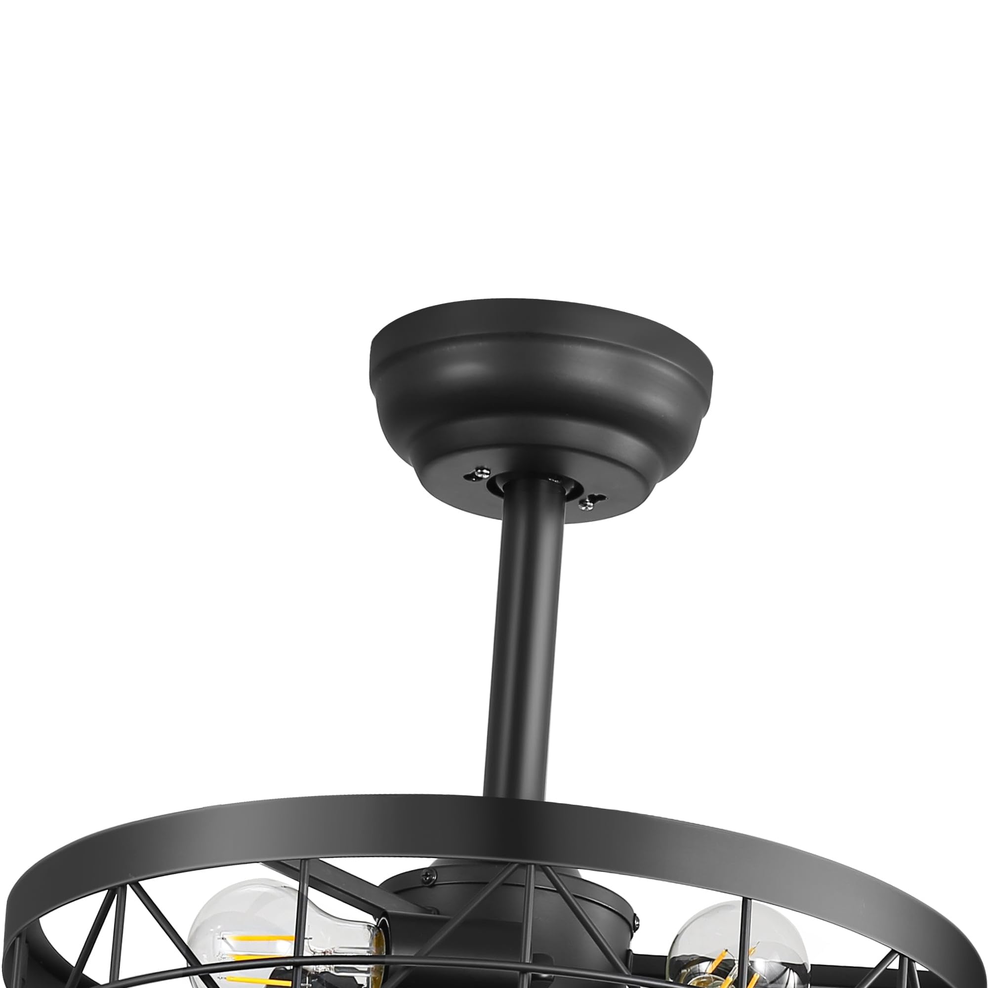 Breezary 16.5-in Black Chandelier Ceiling Fan with Remote Control(7-blade)