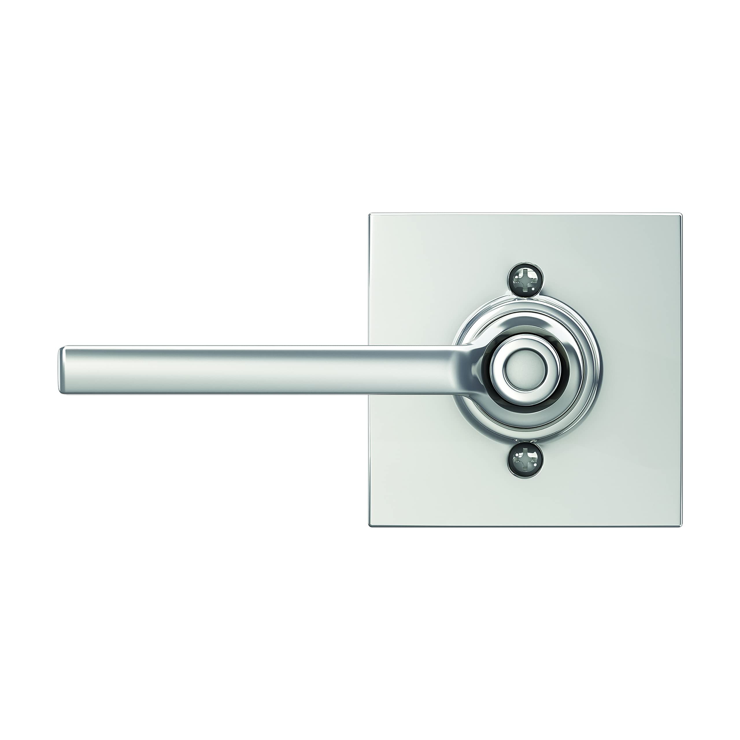 Schlage F40 LAT 625 COL Latitude Lever with Collins Trim Bed & Bath Privacy Door Lock, Bright Chrome