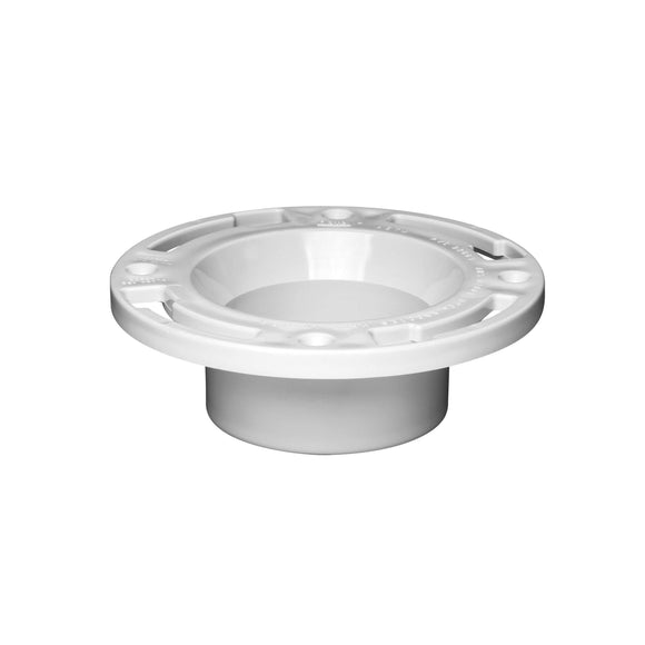 Oatey 3 in. or 4 in. PVC Closet Flange with Plastic Ring without Test Cap