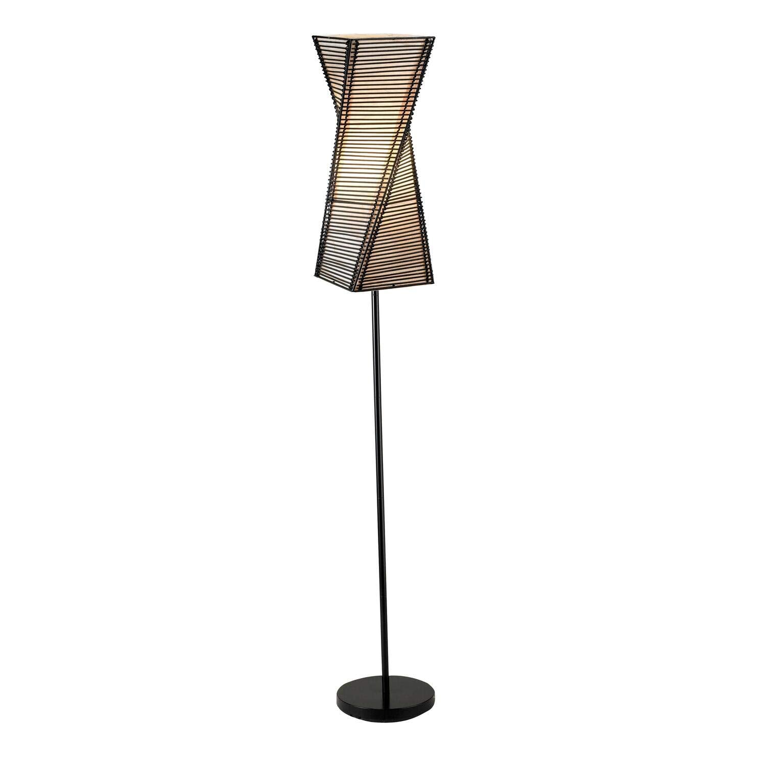 Adesso Home 4047-01 Transitional Floor Lamp from Stix Collection in Black Finish, 10.00 inches