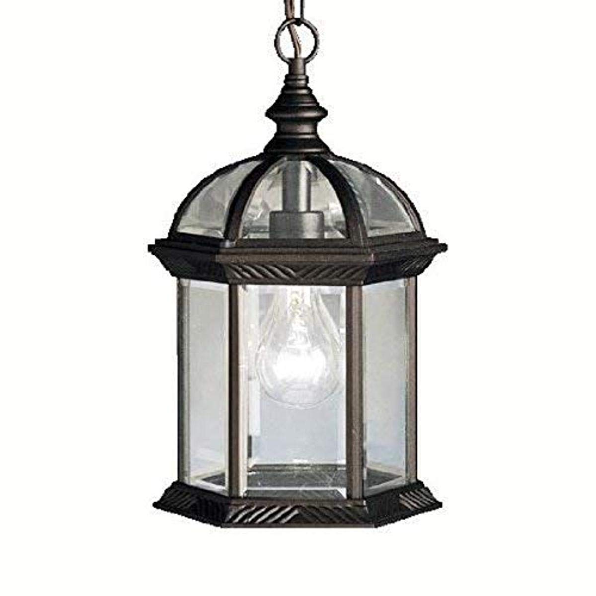 Kichler 9835BK Barrie Outdoor Pendant 1-Light, Black