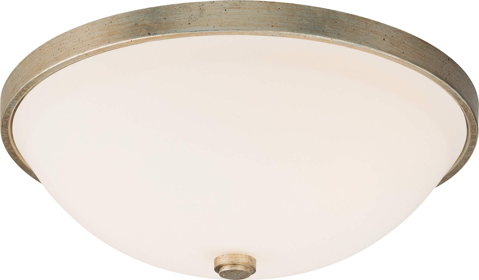 Capital Lighting 2323WG-SW Fifth Avenue Soft White Glass Flush Mount Ceiling Light, 2-Light 120 Total Watts, 5" H x 13" W, Winter Gold