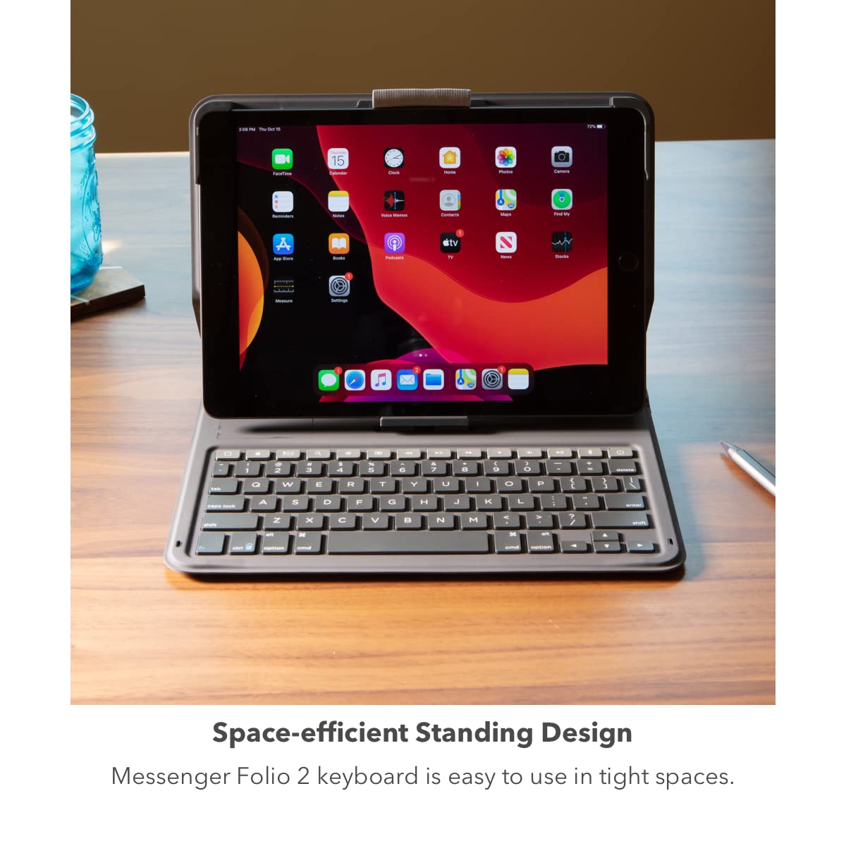 ZAGG Messenger Folio 2 Tablet Keyboard & Case, Laptop-Style Keys, Built-in Stand for 10.9-inch 10th GEN iPad