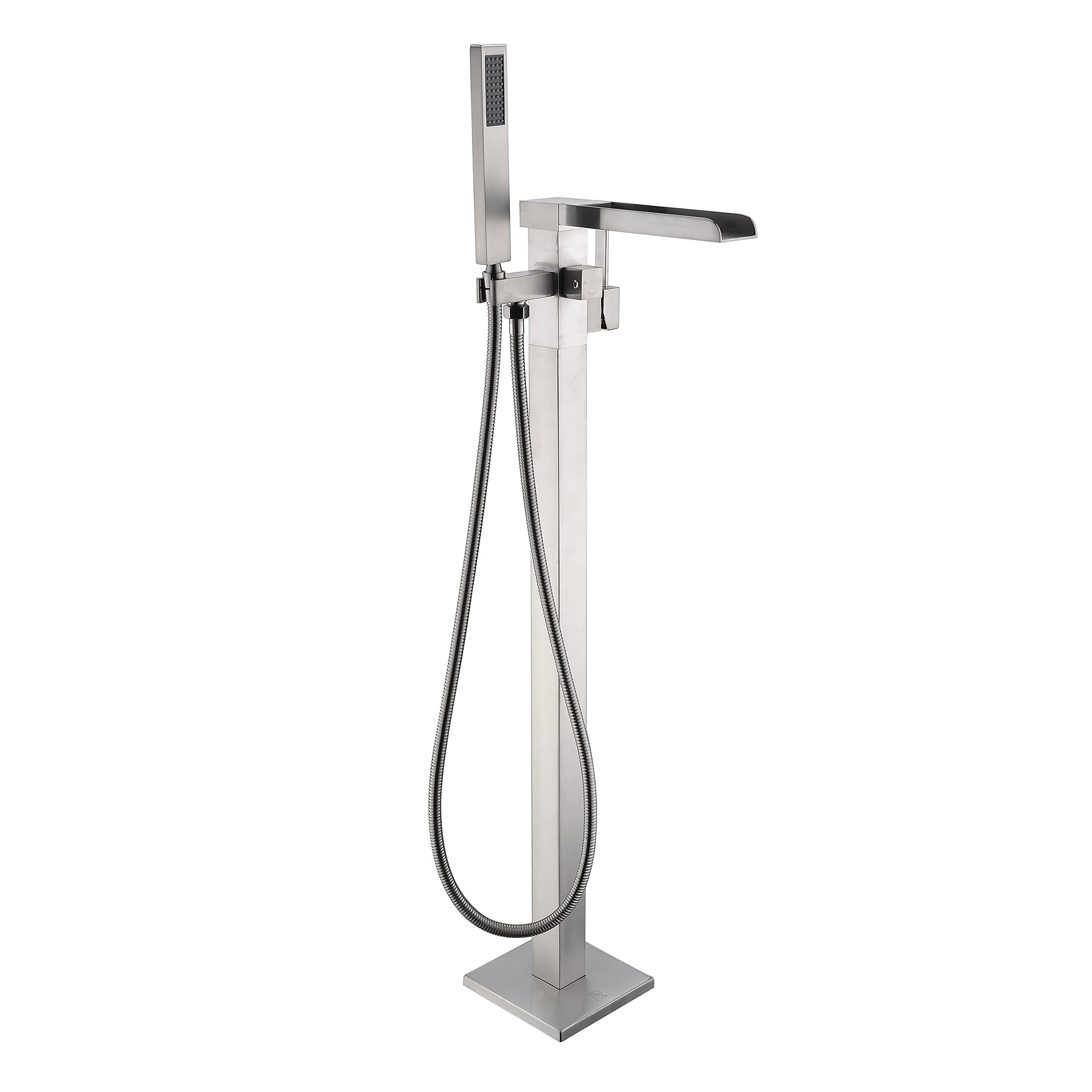 Anzzi Union 2-Handle Clawfoot Tub Faucet with Hand Shower in Brushed Nickel Matte Black