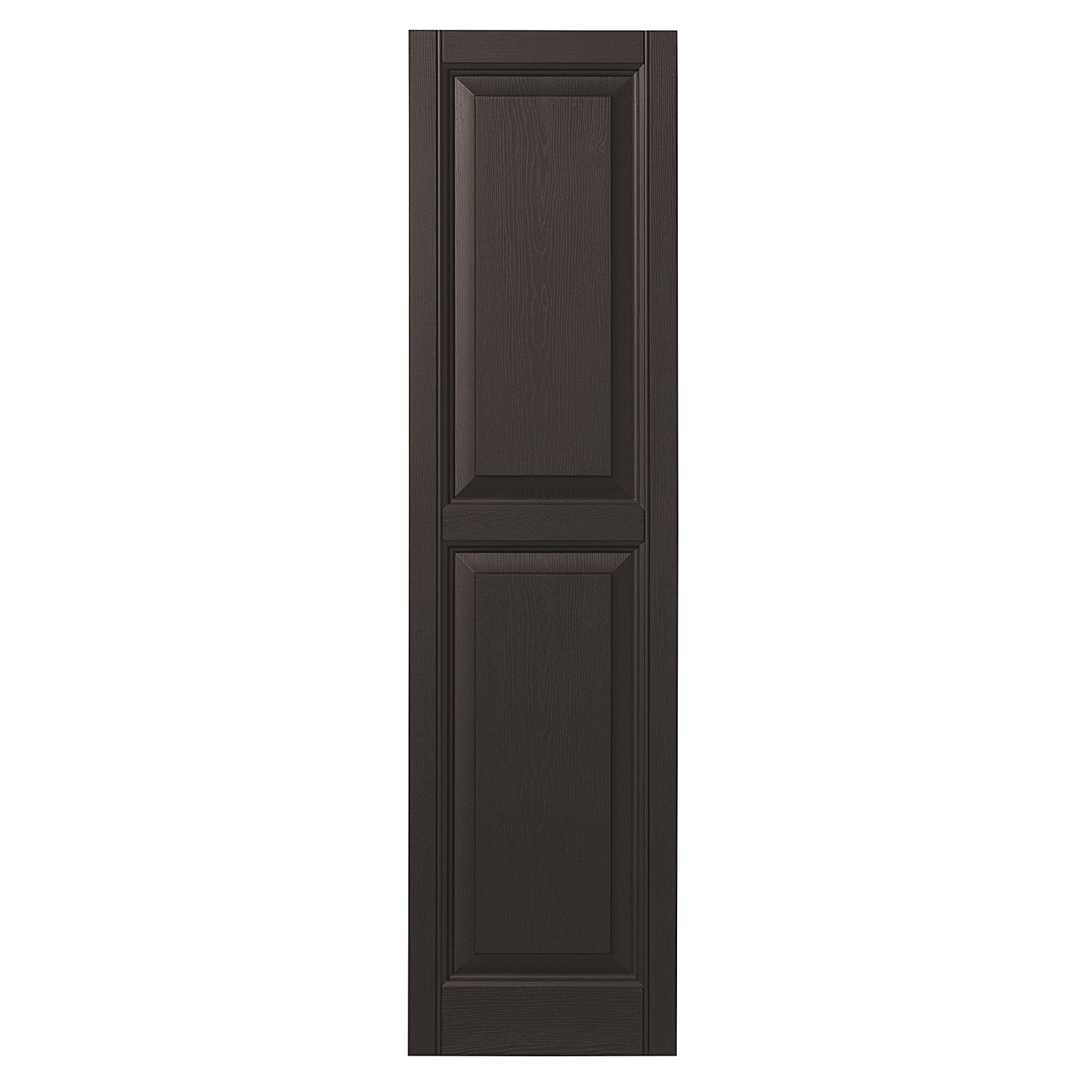 Ply Gem Shutters and Accents VINRP1547 59 Raised Panel Shutter, 15", Brown