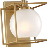 DESIGNERS FOUNTAIN Cowen 10 1/2" High Brushed Gold Metal Wall Sconce