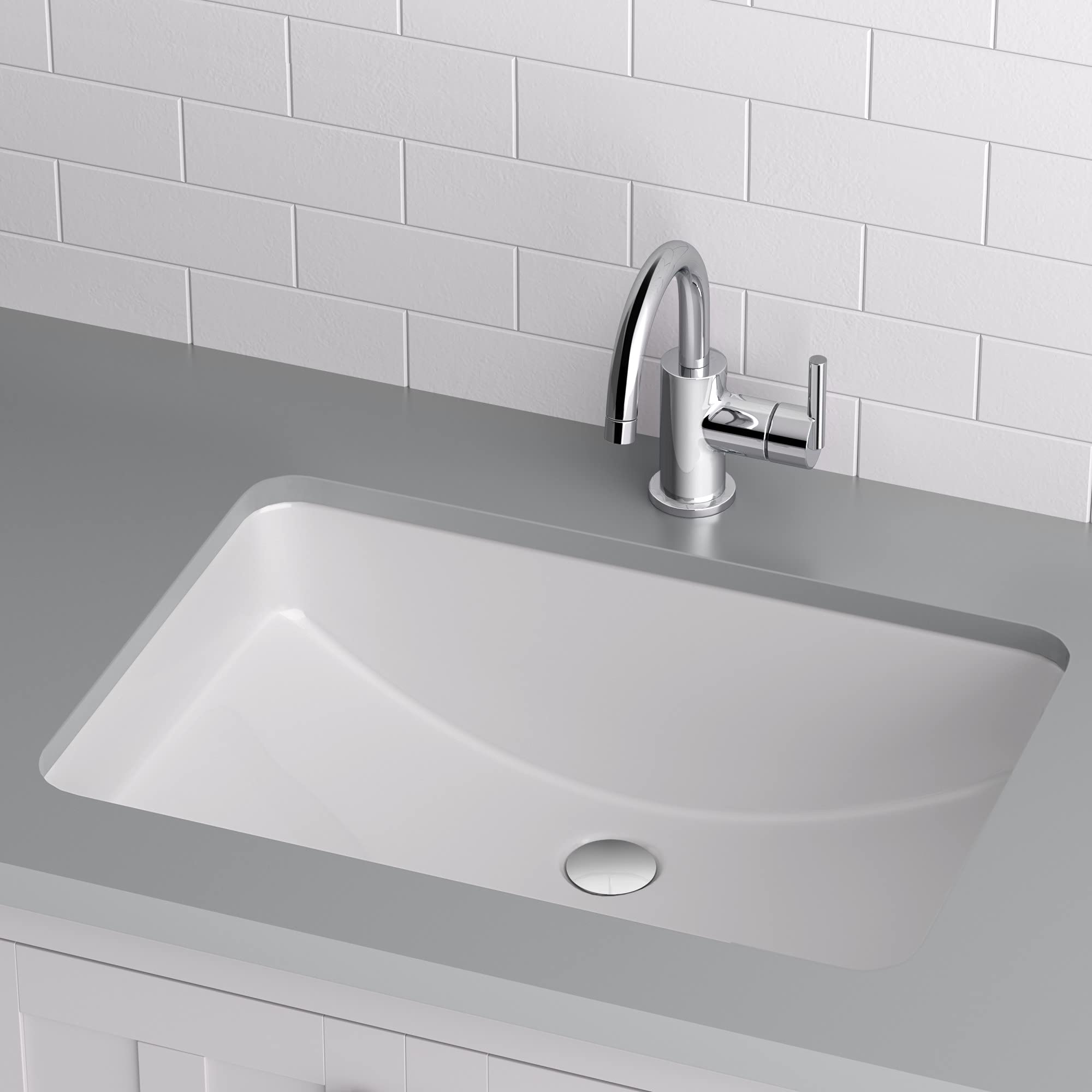 Miseno MNO2114ABWH Miseno MNO2114RU Myers 22-7/8" Undermount Bathroom Sink with Overflow